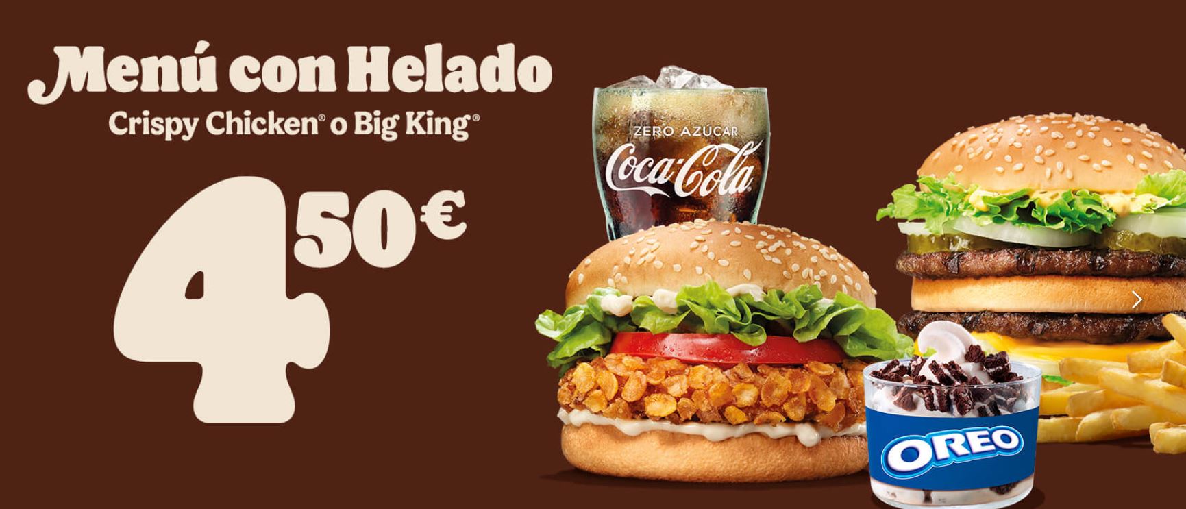 Disfruta de tu menú Burger King con helado por 4,50€ Centro Comercial Plaza de Aluche